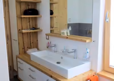 Badmöbel Weiss-Altholz