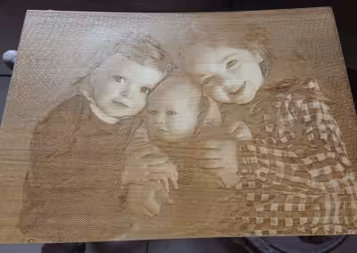 Foto in Ahorn gelasert