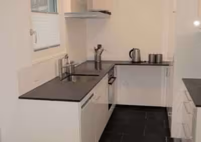 Kunstharzküche Weiss Vollkern