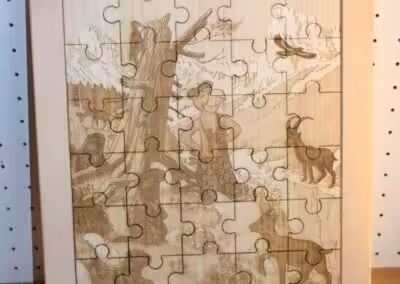 Puzzle in Holz Globi