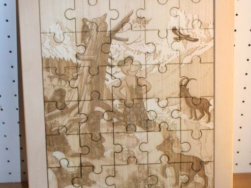 Puzzle in Holz Globi