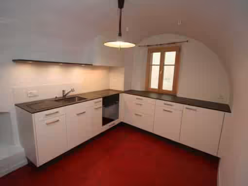 Standardküche mit Dunstabzug in Wölbung